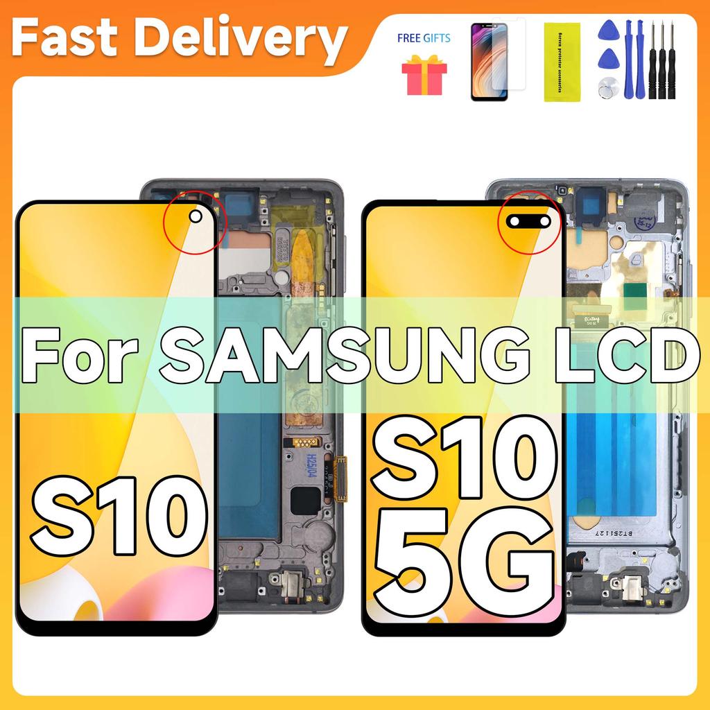 For S10 5G New TFT LCD for Samsung S10 5G G977B G977U G977N Screen gitizer Replacement for S10 G973 