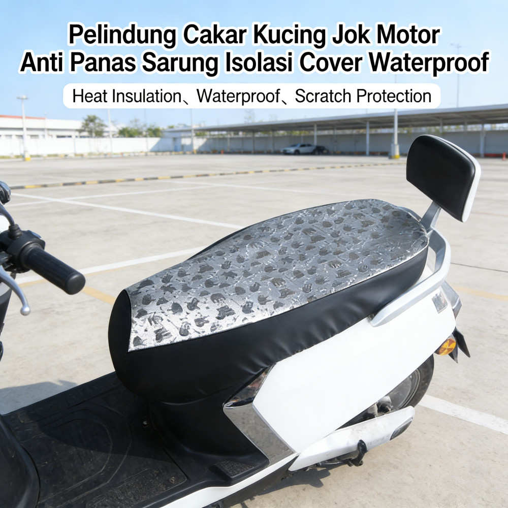 Sarung Jok Motor Cover Isolasi Panas Anti Cakar Kucing Jok Motor Pelindung Waterproof