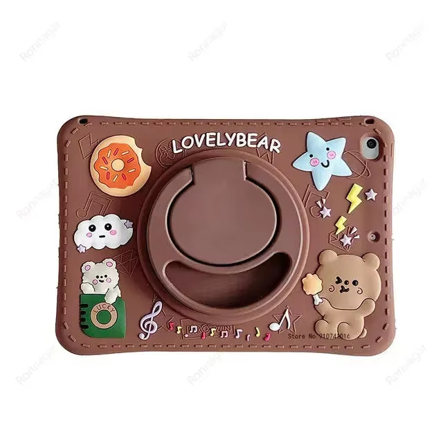 Samsung Tab A9 Plus Case 3D Cute Rainbow Bear Case for Samsung Galaxy Tab A9 A9 Plus A11 A11 Plus Ki