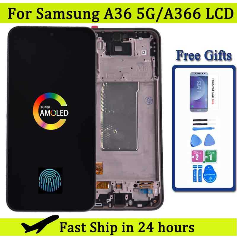 6.7" AMOLED For Samsung A36 5G A366B A366E A366U A366B/DS A366E/DS LCD Display Touch Screen Digitize