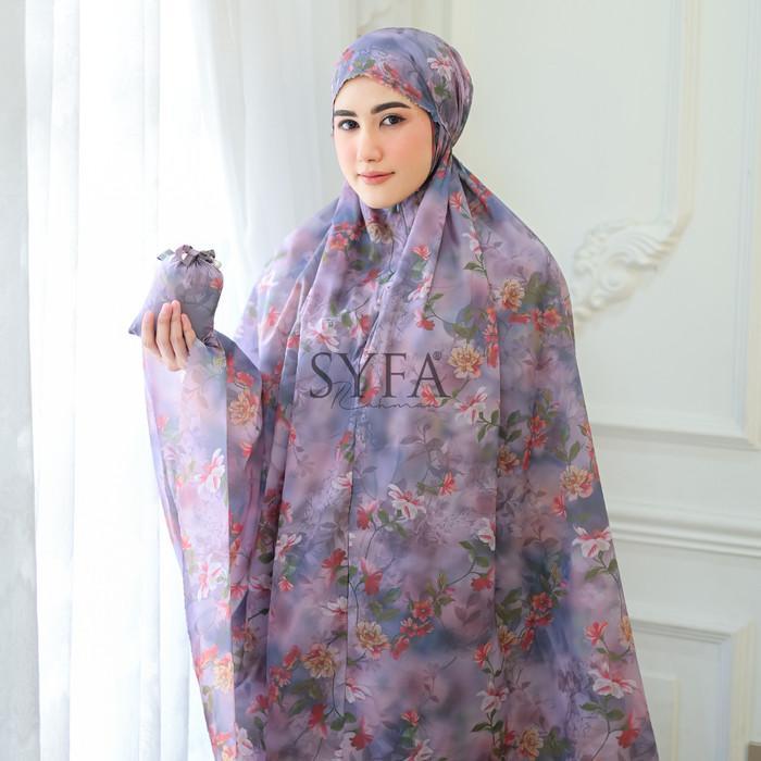 Syfa Rahman - Mukena Mini Traveling Motif - Flora Blush - Flora Blush