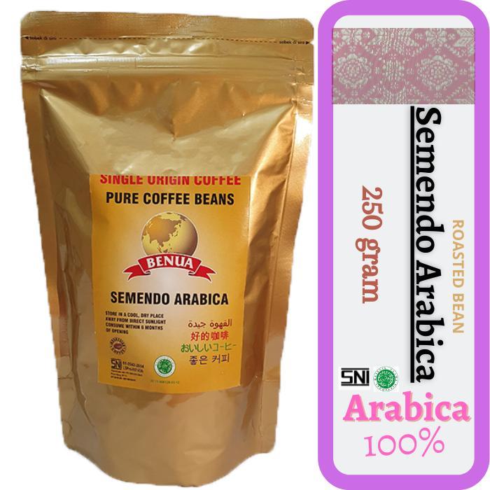 BIJI KOPI SANGRAI /COFFEE BEAN SEMENDO ARABICA BENUA (PREMIUM)@250gram