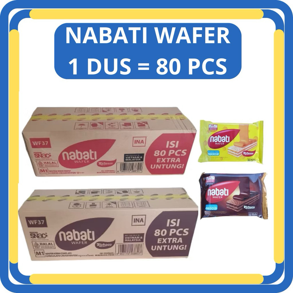 Nabati Wafer / 1 Dus / 80 Pcs / Nabati 2000 / All Variant