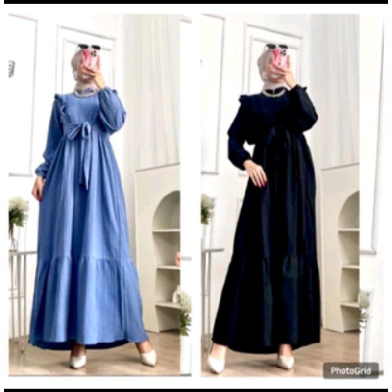 BJP - Gamis Namira Bahan Crinkle Airflow Busui Friendly Ld 110 Pb 135