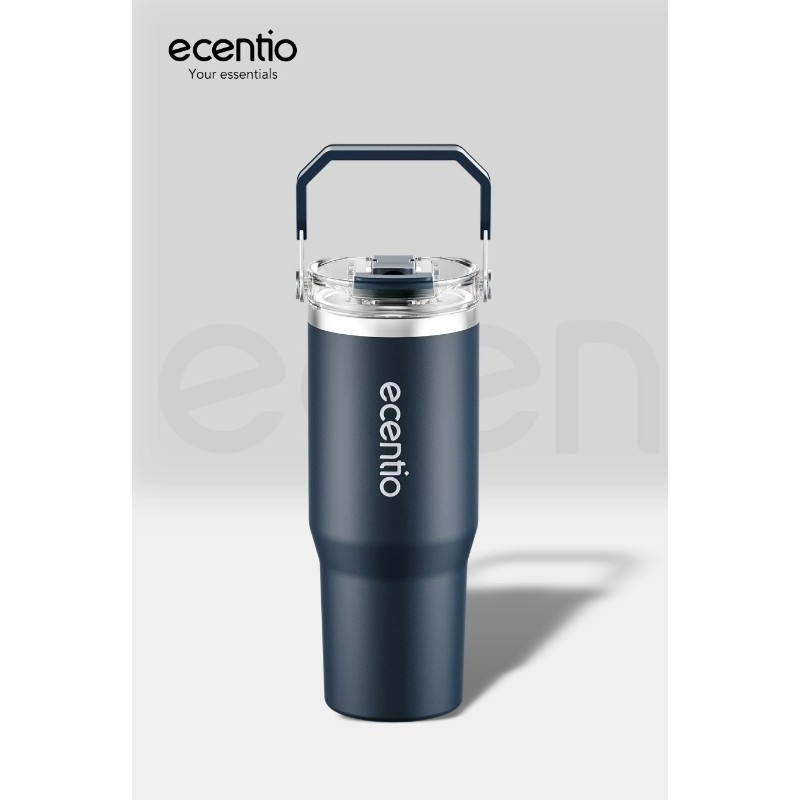 ecentio botol minum stainless steel 1200ML Termos tahan panas dingin 24 jam Kapasitas besar Outdoor 