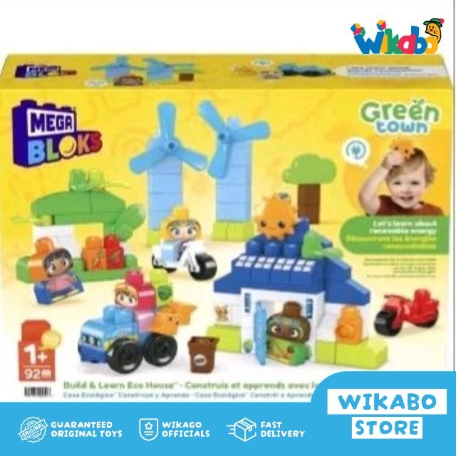 Fisher Price Mega Bloks Green Town Jumbo Mainan Anak Balok Besar