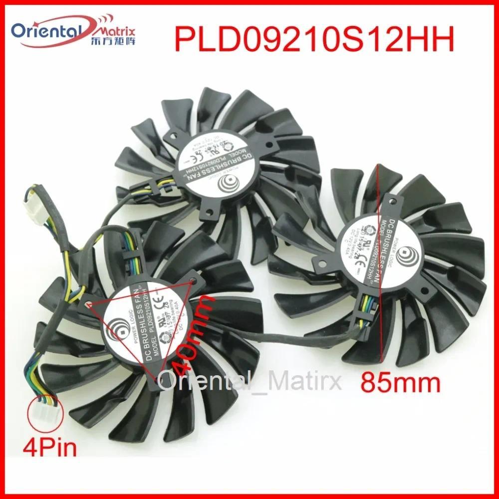 3pcs/lot PLD09210S12HH DC12V 0.40A 85mm VGA Fan 4Pin For MSI GTX1080Ti 11G DUKE 980Ti Graphics Card 