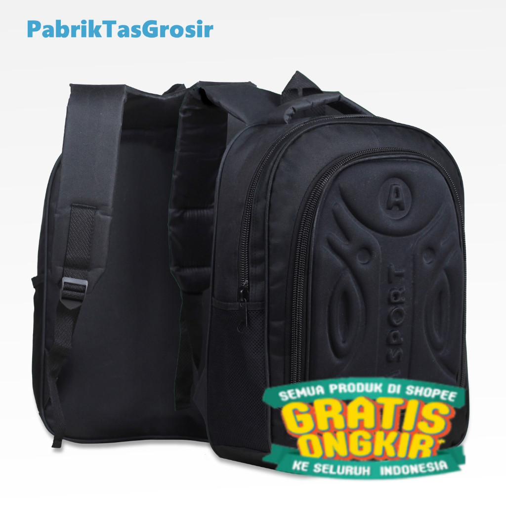 Tas Anak Laki Laki SD Polo Emboss A Sport Tas Pollo Timbul Anak Cowok SD Ransel Rohis Ngaji TPA TPQ 