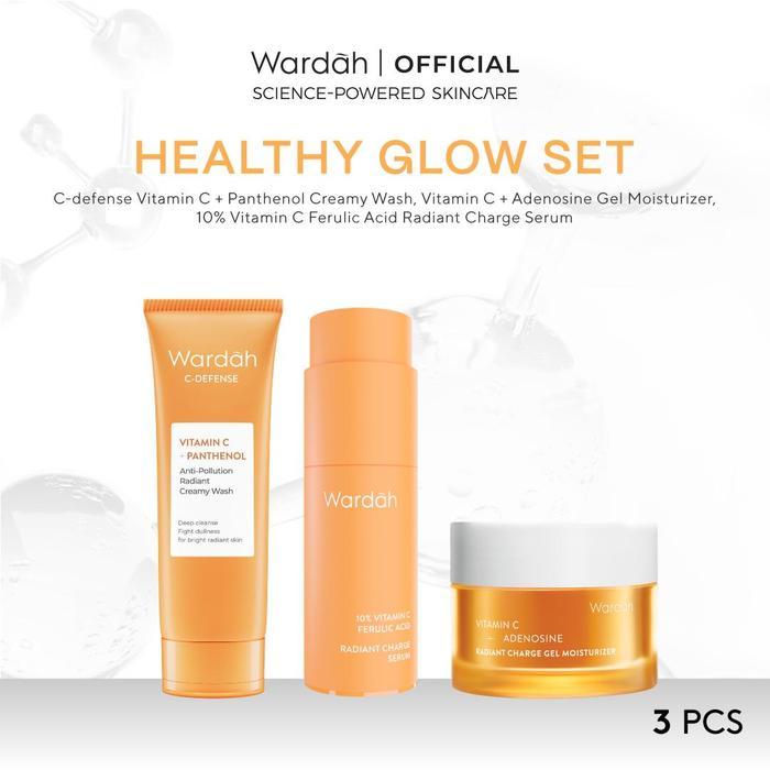 WARDAH [3 pcs] Paket Skincare Solusi Masalah Kulit All Series - Face Wash Moisturizer Day Cream Seru