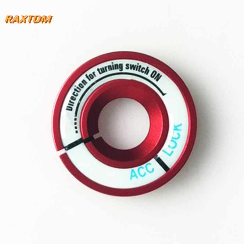Luminous Aluminum Alloy Ignition Key Ring Swit Cover Interior Accessories For AU A1 A3 A4 b5 b6 b7 b