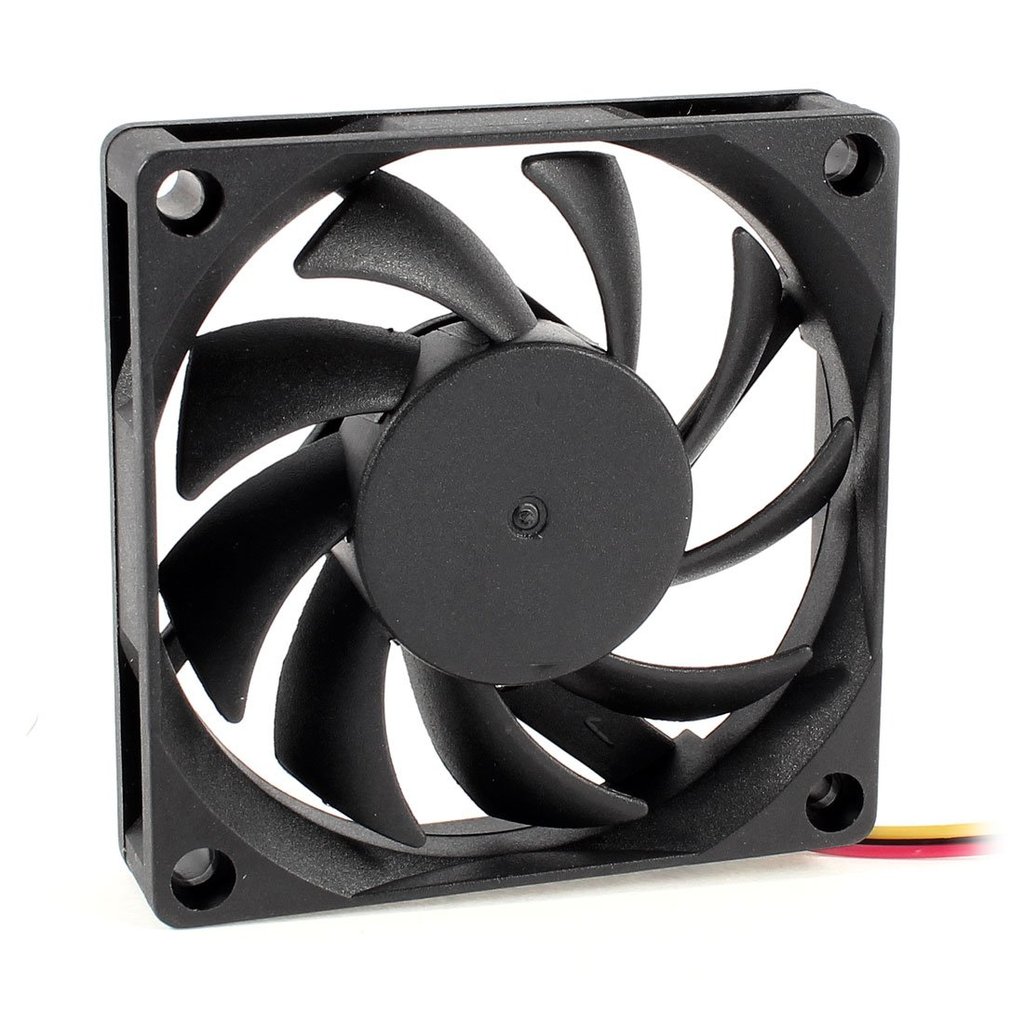 70x70mm 12V 3-Pin PC Computer Case CPU DC Brushless Cooler Fan Black