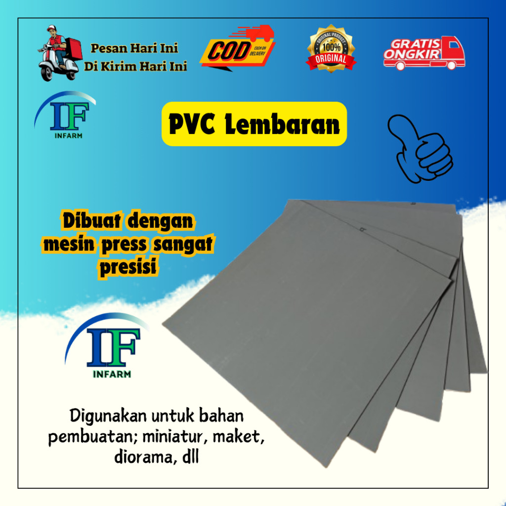 Pipa Lembaran Pvc Lembaran Pipa Paralon Lembaran Ukuran Variasi INNFARM