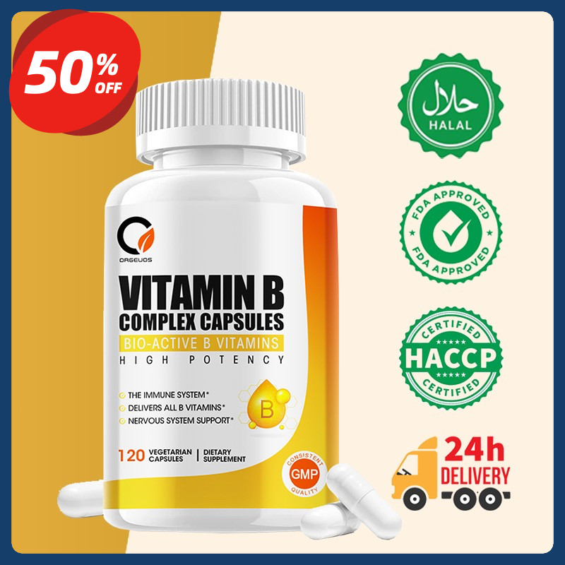 Orgeuos VitaminB Kompleks Dengan Bio-Aktif (B1, B2, B6, B12) Meningkatkan Sistem Kekebalan dan Saraf