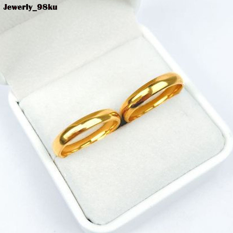 Cincin NIKAH Polos Titanium Asli Anti karat Anti Alergi untu Nikah kawin tunangan pacaran kado ulang