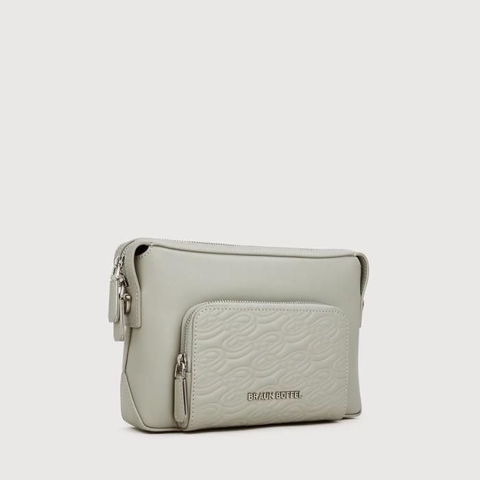 BRAUN BUFFEL NOVA SMALL CLUTCH - Sustained Grey