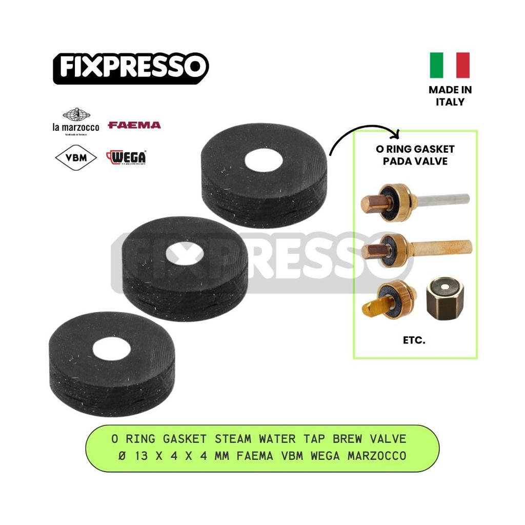Oring Gasket Steam & Water Tap Brew Valve E61 Ø 13 × 4 × 4 mm – Faema / VBM / Wega / La Marzocco / B