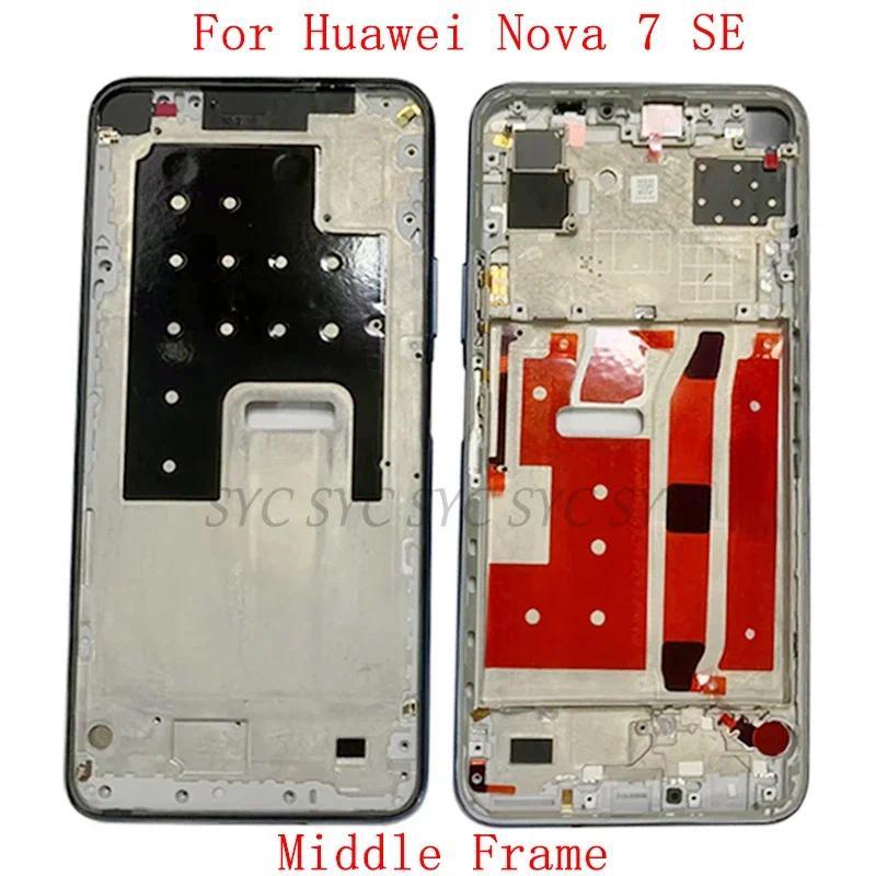 Middle Frame LCD Bezel Plate Panel For Huawei Nova 7 SE Phone Housing Metal LCD Frame Repair Parts