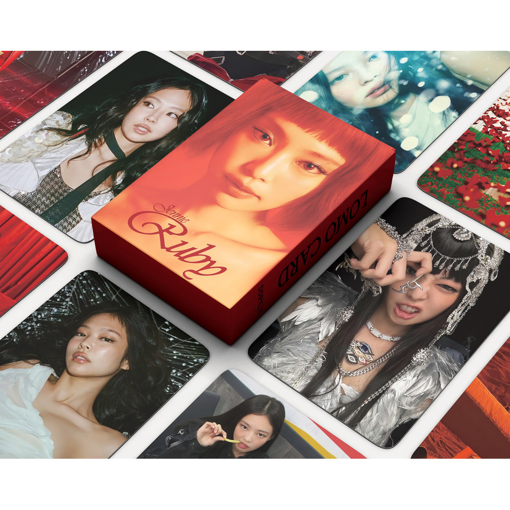 55Pcs/Box Kpop RUBY LIKE JENNIE SOLO Lomo Card New Ablum HD Photo Print Pictures Photocard For Fans 