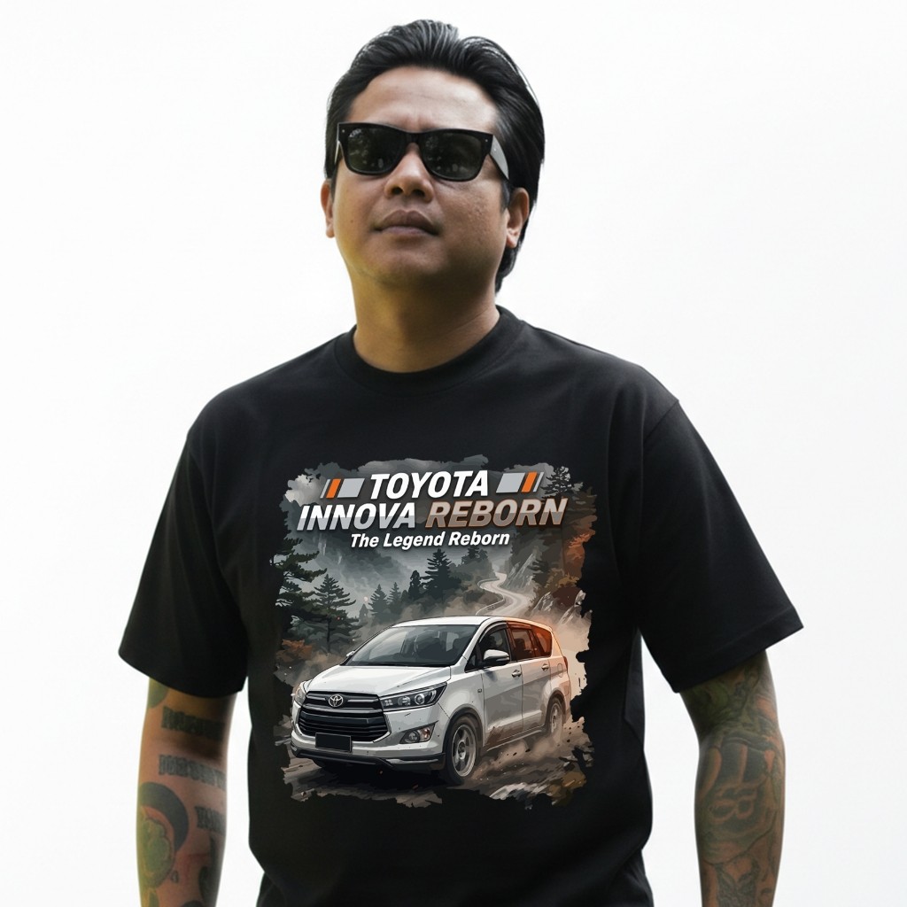 TOYOTA INNOVA REBORN THE LEGEND REBORN - Kaos / T-Shirt Merchandise Community Club Unisex Lengan Pen