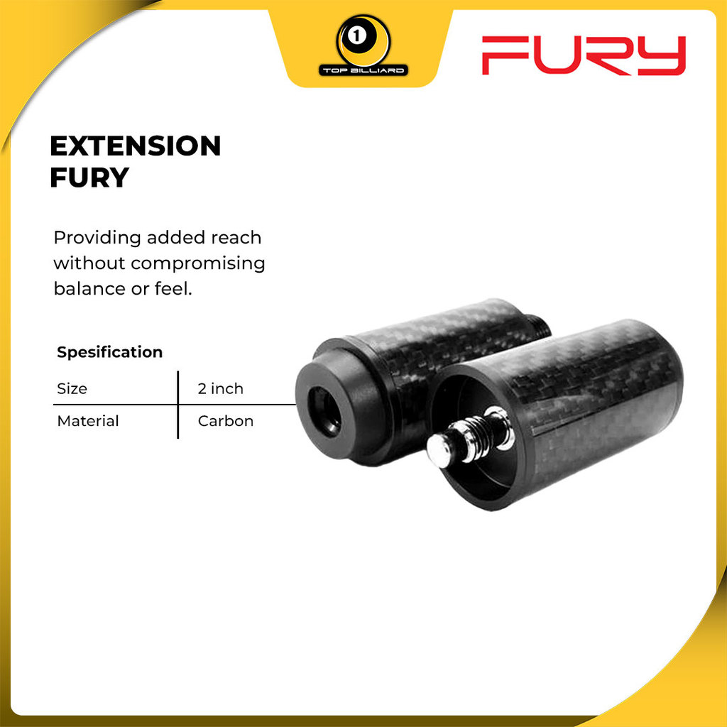 Extension Fury Carbon For Cue Billiard Stik Pool