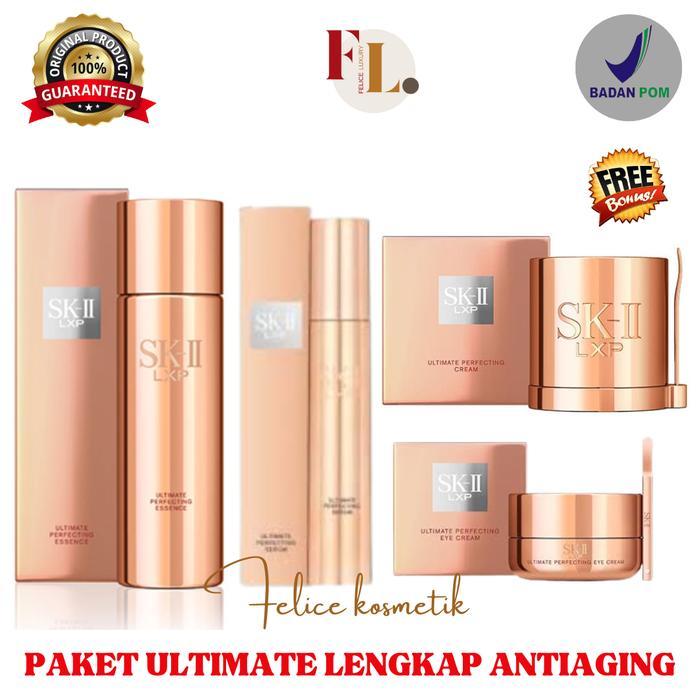 SK-II SK2 SKII SK II PAKET LXP ULTIMATE PERFECTING SET ANTIAGING Perawatan Wajah Mencerahkan Pencera
