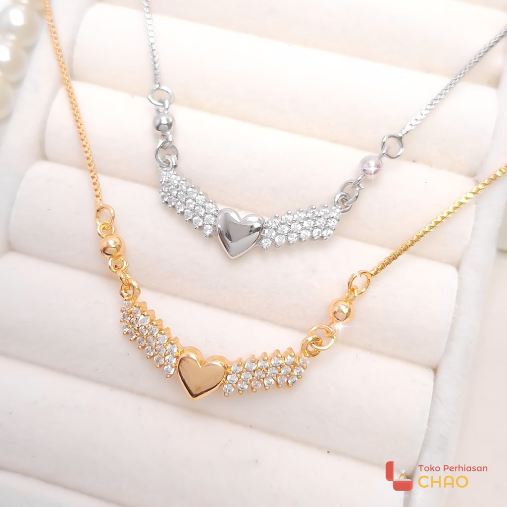 Kalung KOYE Titanium Perhiasan Wanita Lapis Emas Dan Perak KOYE.01