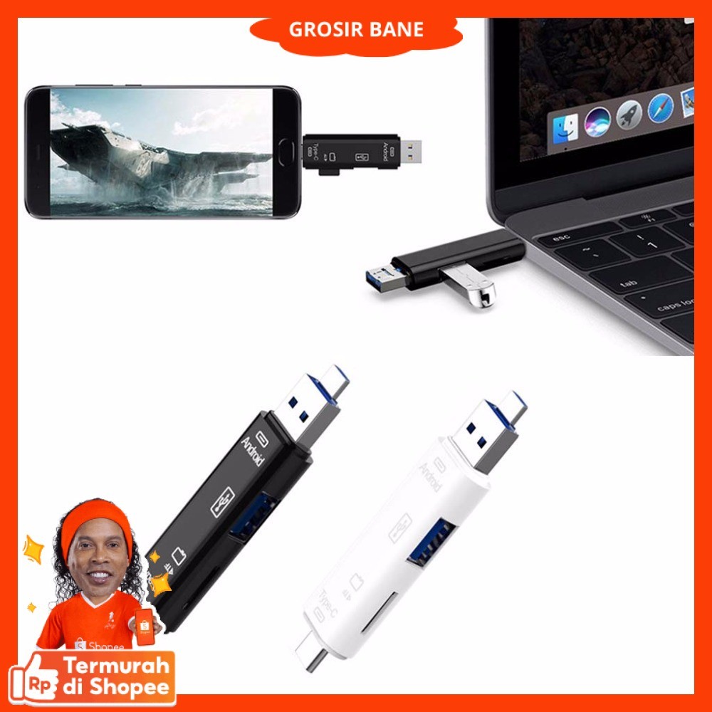 Natrberg Card Reader USB 2.0 Micro Type C OTG MicroSD Card USB - D-188