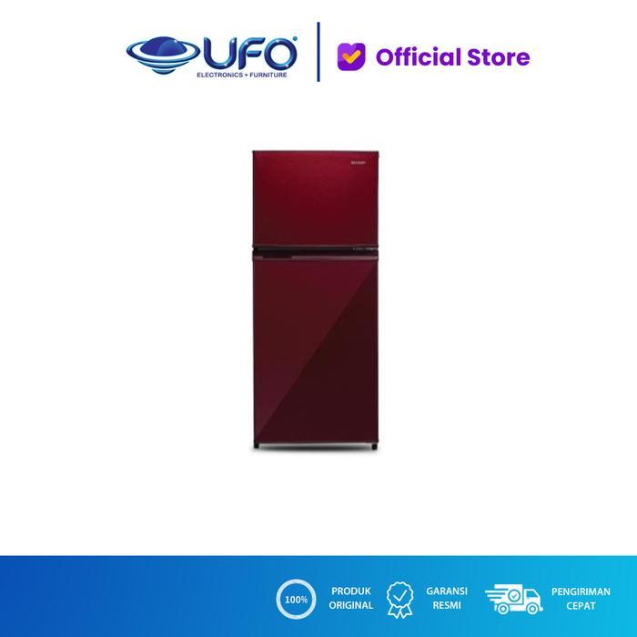 SHARP SJ246XGMR KULKAS 2 PINTU 205 LITER - MERAH
