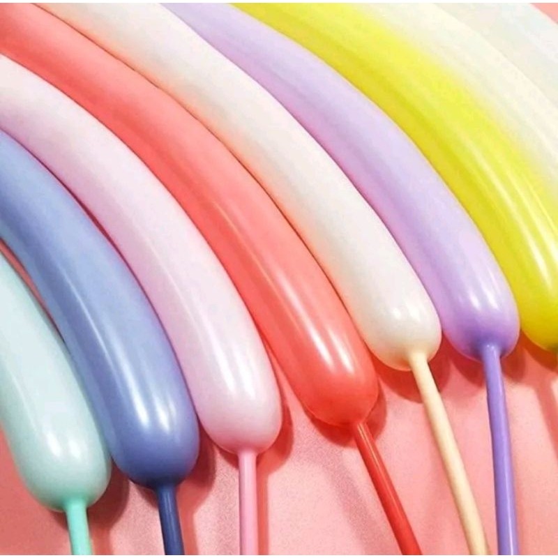 [LINGKA] 1 PACK Balon twist pentil macaron pastel balon karakter bouquet buket balon panjang