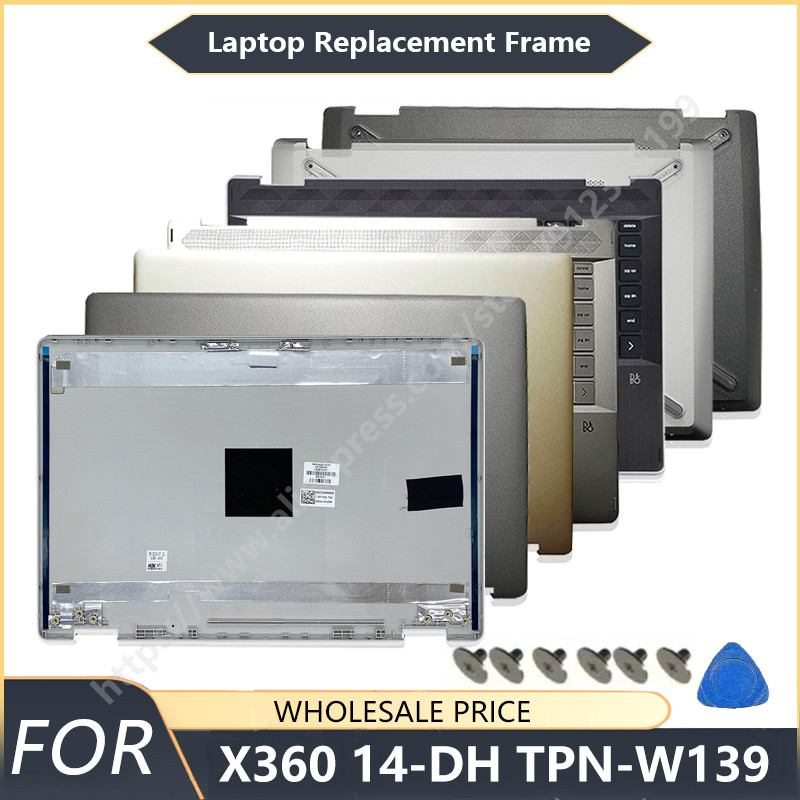 NEW For HP X360 14-DH 14M-DH TPN-W139 Laptop LCD Back Cover Front Bezel Palmrest Bottom Case Keyboar
