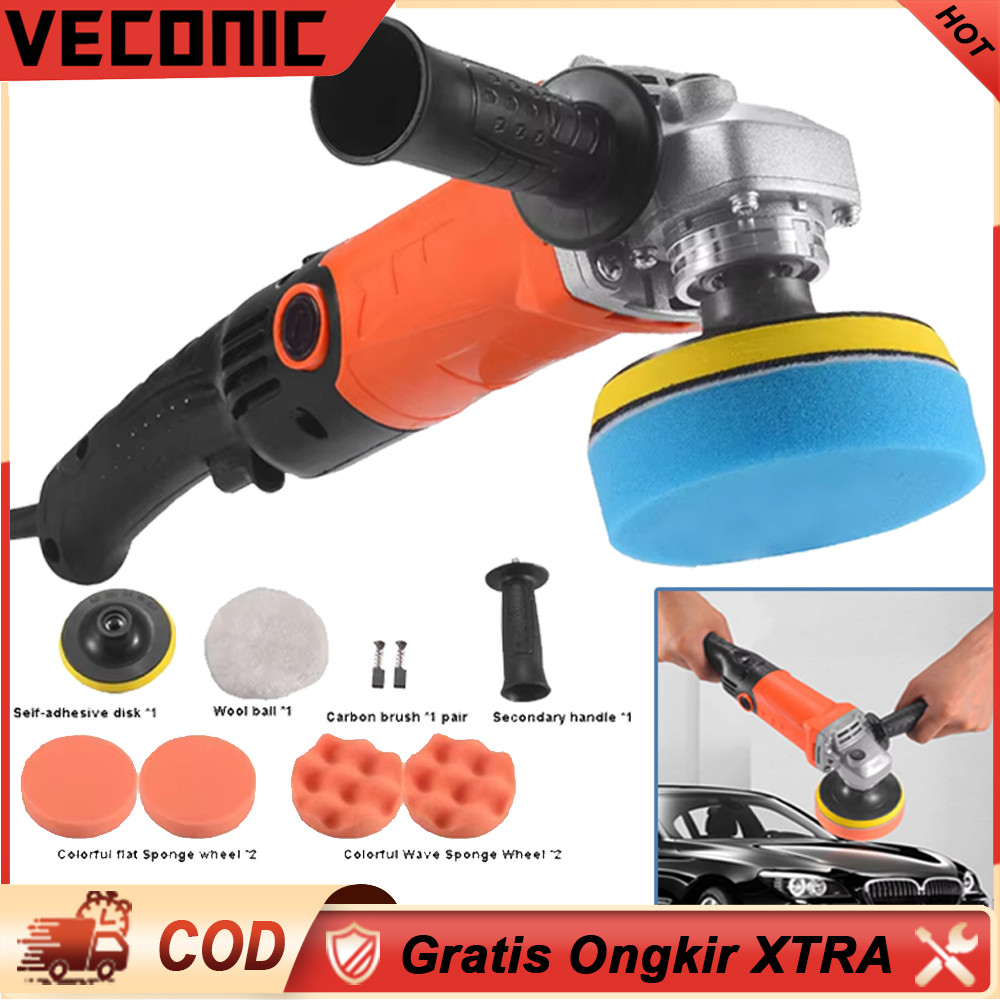Mesin Poles Mobil 1200W 220V Kecepatan Dapat Diatur Alat Poles Buffing Otomotif