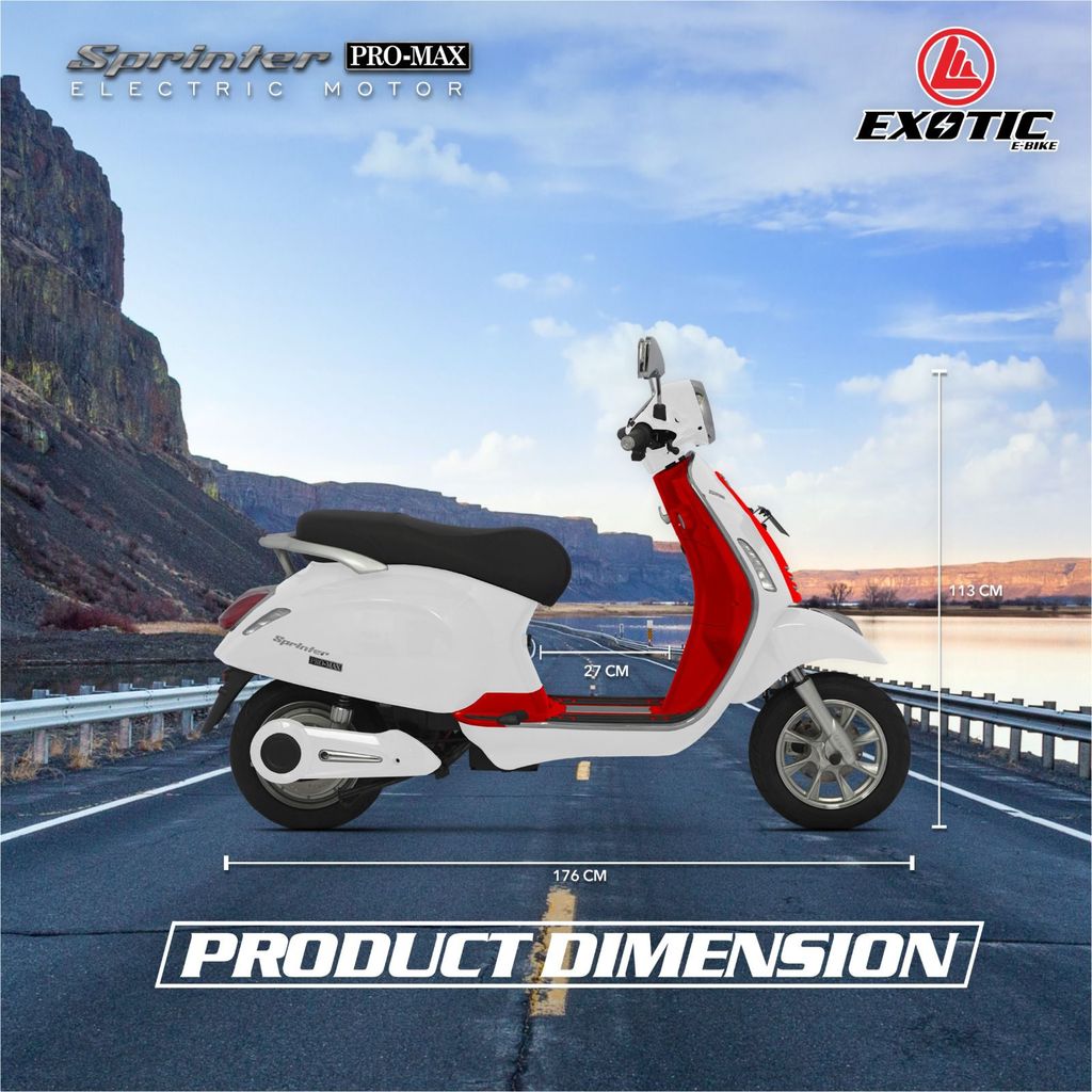SPRINTER PRO MAX VESPA LISTRIK EXOTIC