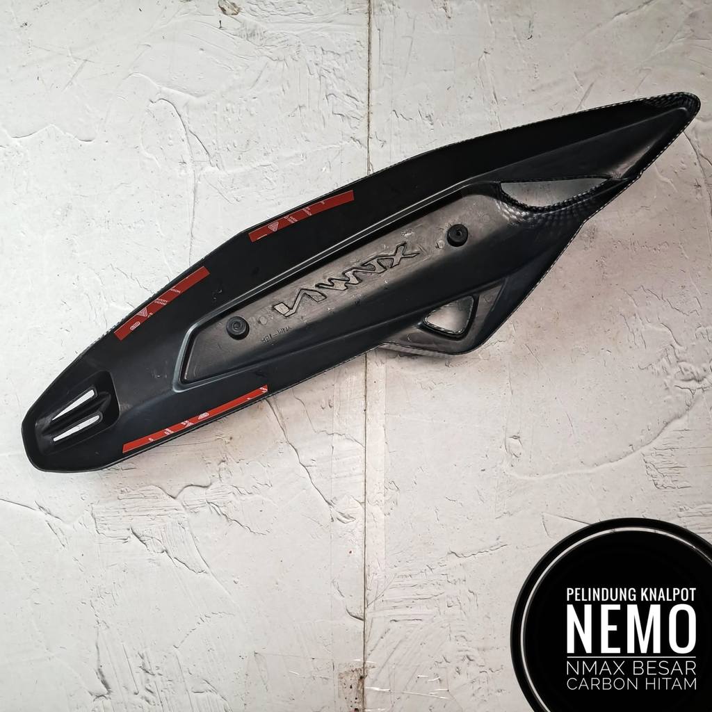 Pelindung Cover Knalpot Carbon Yamaha Nmax Old besar hitam NEMO