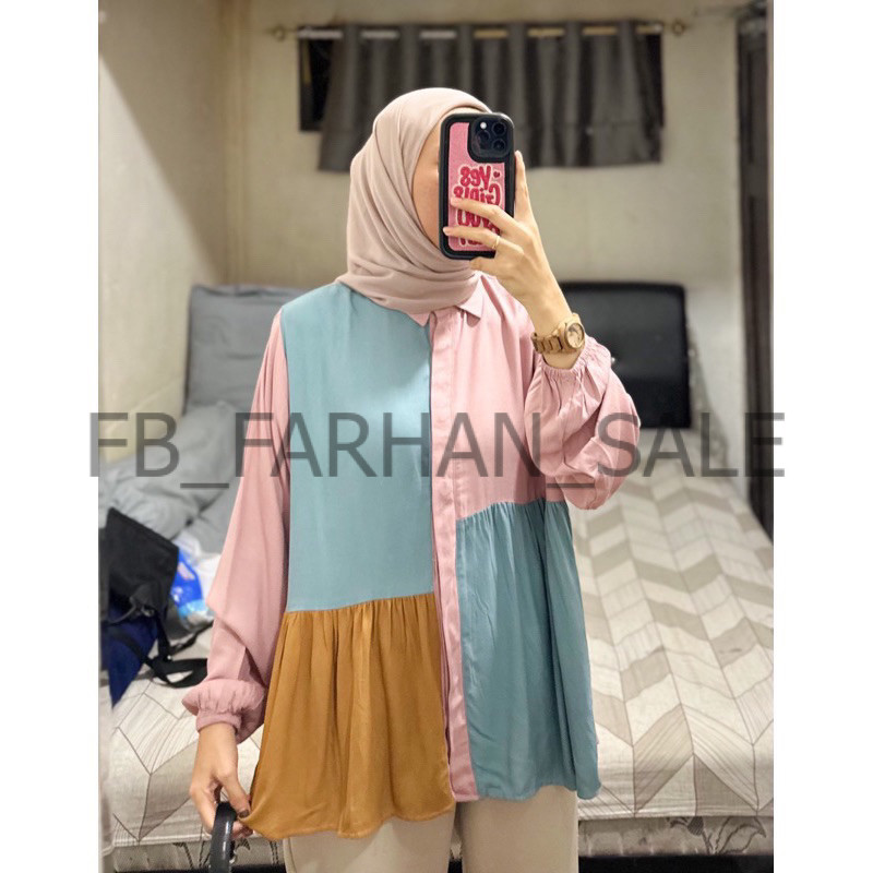 PROMO LEBARAN Zumy baju atasan wanita polos jumbo bigsize ld 110 120 130 140 Fr4