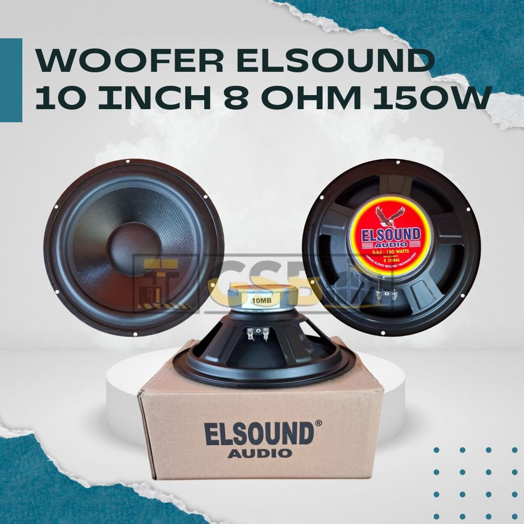 Woofer Pasif ELSOUND 10 Inch 150W 8 Ohm Cocok untuk Box Speaker Bass