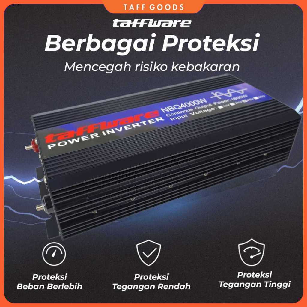 Taffware Power Inverter Mobil Pure Sine Wave DC 48V to AC 220V 4000W - NBQ4000W