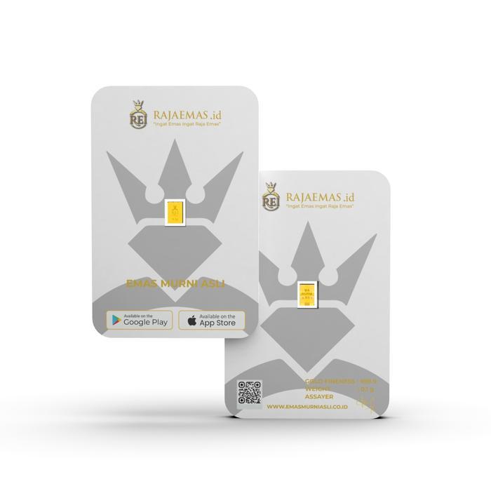 GIFTEMPIRE Emas Murni Asli Emas Batangan 0, 1 Gram 24K Bersertifikat Asli