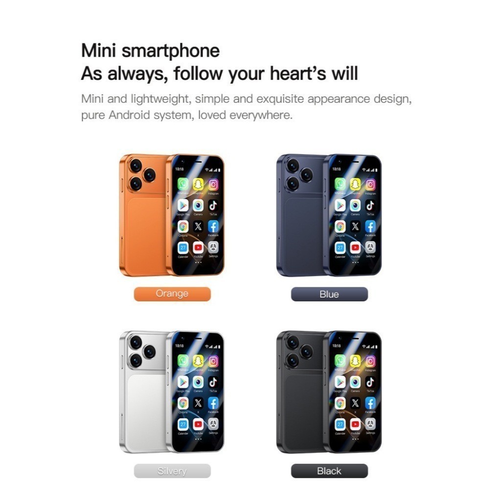 hp mini Smartphone ip17pro max mini phone ram 3/32GB jaringan 3G Garansi ponsel mini 3.0 inci
