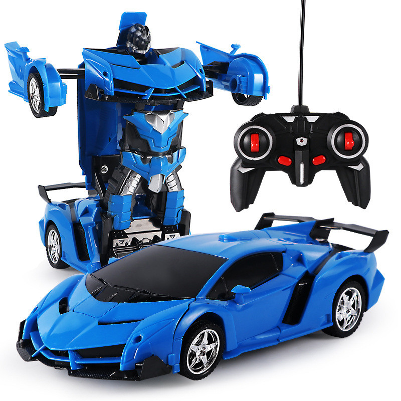 ildren's toy remote control electric one-key remote control deformation car robot ildren's toy remot
