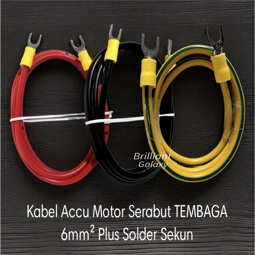 GLX3 * Kabel Accu Aki Motor / Grounding - Kabel Serabut Tembaga Full Solder