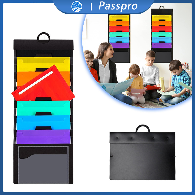 Rak Gantung Serbaguna 6 Slot Rak File Gantung Untuk File A4 Dokumen Untuk Sekolah Kantor Rumah