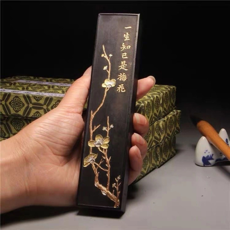 Chinese Calligraphy Solid Ink Sticks Artist Painting Watercolor Fabric Paint Ink Block Chinese Paint