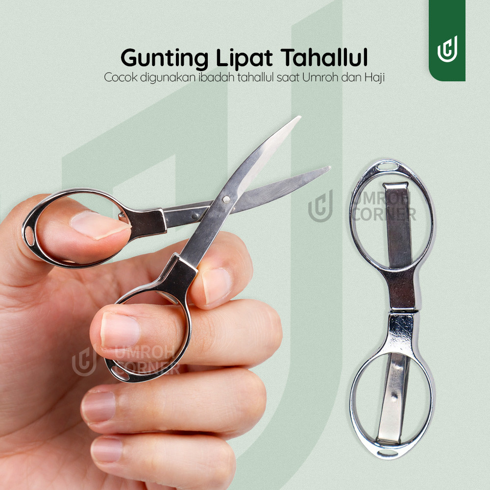 Gunting Lipat Mini Stainless Steel - Gunting Tahalul Umroh Haji Gunting Kecil Potong Rambut