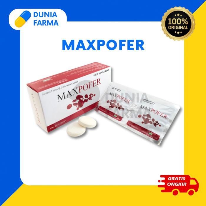 MAXPOFER Zat Besi , Vitamin , Asam Folat Multivitamin untuk Ibu Hamil & Menyusui Obat Anemia Penamba