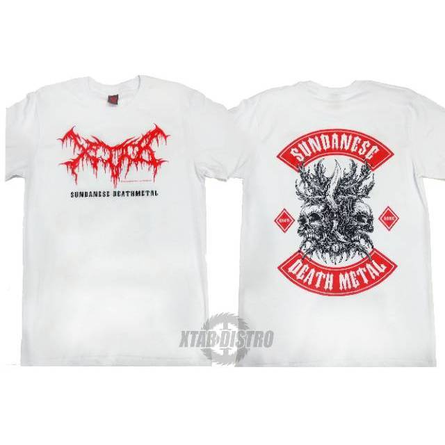 COD Xtab Tshirt - SUNDANESE DM PUTIH / deathmetal band t-shirt / XTAB official distro