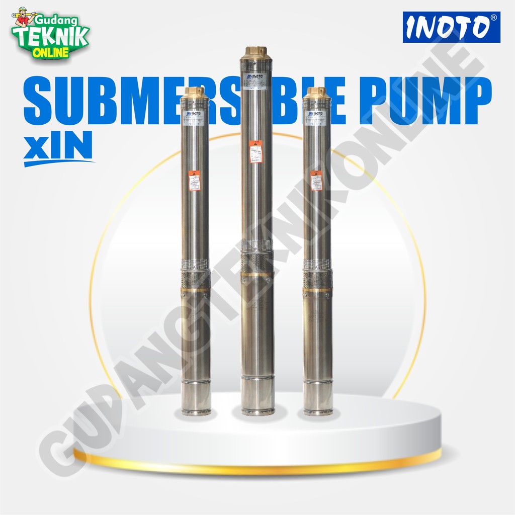 Pompa Air Celub Satelit INOTO 3IN240 2HP OUTLET 1,25" Casing 3" Submersible Pump Celup Satelite Pomp