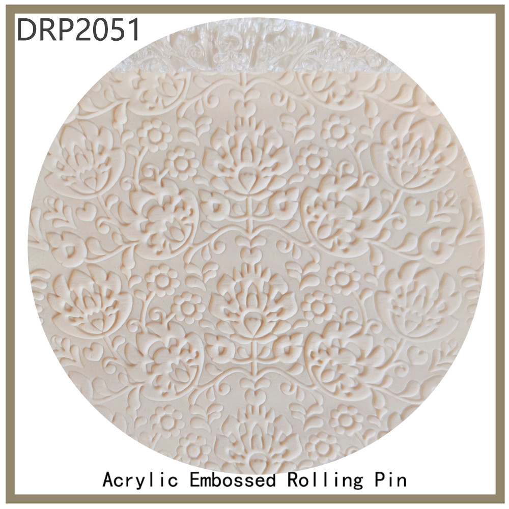 Nonstick Logo Shaped Acrylic Embossed Brand Transparent Rolling Pin Cake Roller Decorating Pastry Do