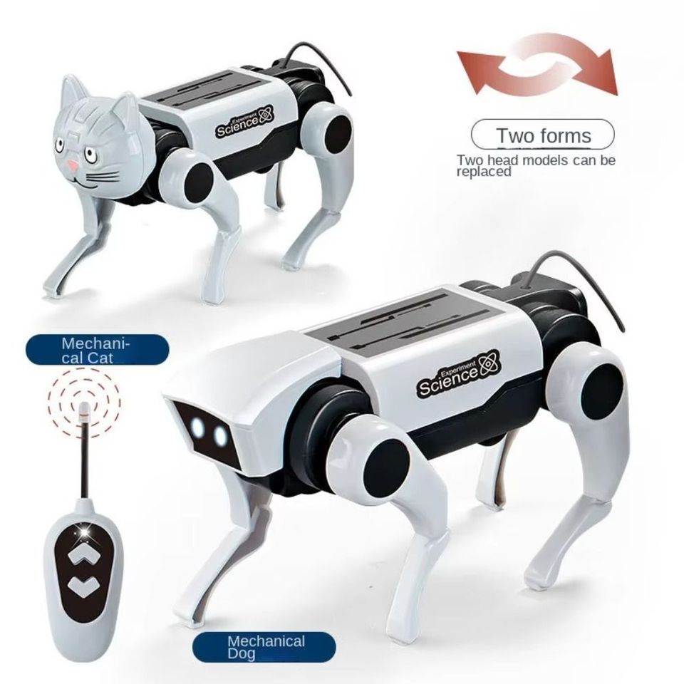 Bionic Electric Mechanical Dog Solar System Remote Control RC Robot Toys Intelligent Science Teachin