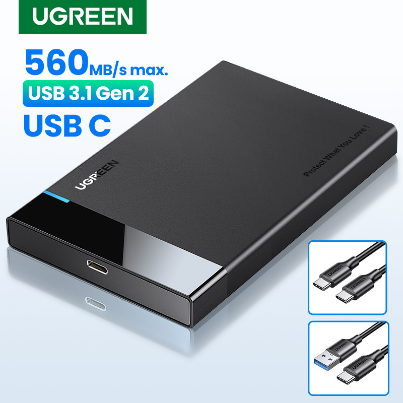 UGREEN HDD Case 2.5'' SATA to USB 3.0 Hard Drive Enclosure for SSD sk HDD Box USB C 3.1 Gen 2 Case H