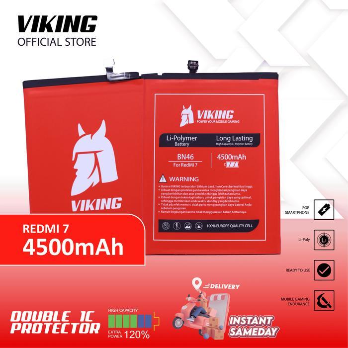 (Gadget Store) VIKING Baterai Redmi Note 8 - Note 6 BN46 Double Power